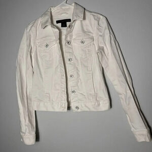 Calvin Klein Jeans Women’s‎ White Jeans Jacket size Xs Cotton